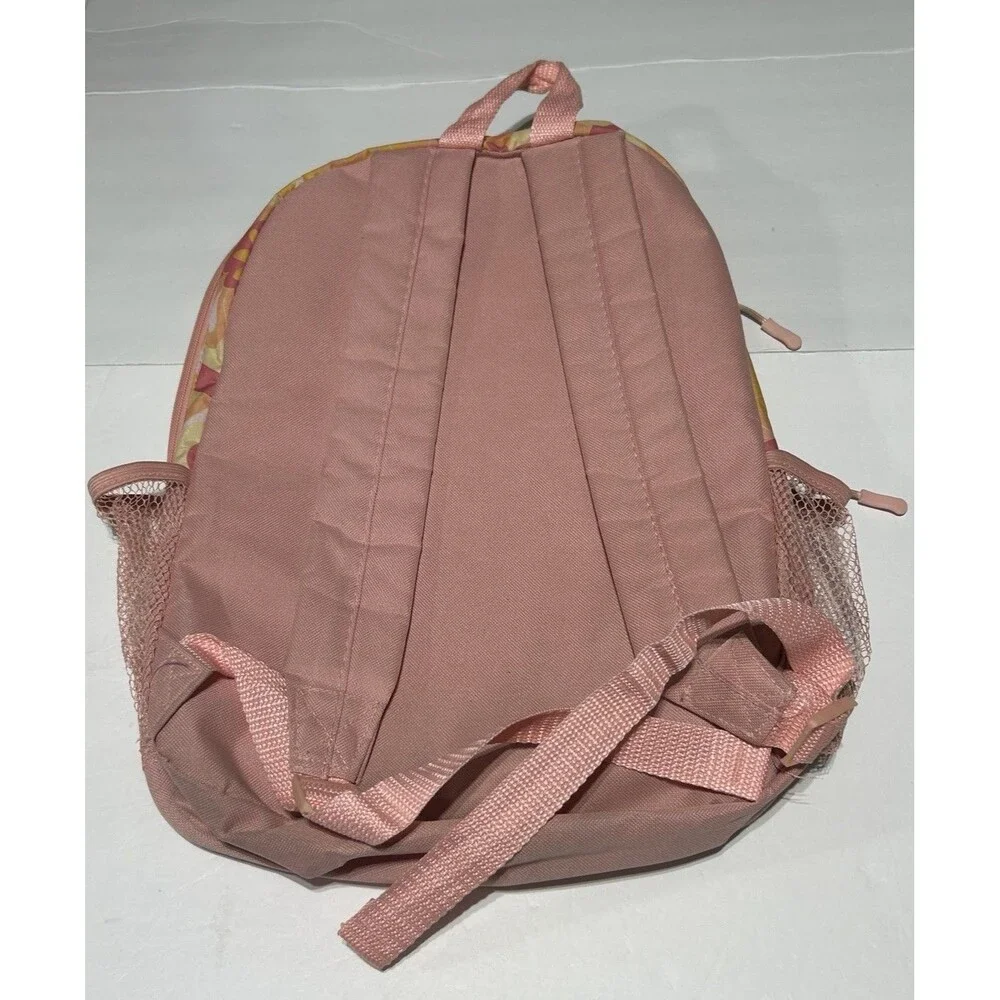 Wonder Nation 16” Backpack With Exterior&Interior Pockets Peach Yellow Floral